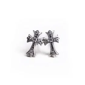 CH Cross Baby Fat örhängen med pavé-diamanter