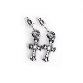 CH Cross Baby Fat örhängen med pavé-diamanter