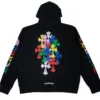 Ch Script Multicolor Cemetery Cross Zip up Huvtröja