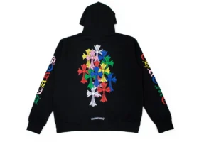 Ch Script Multicolor Cemetery Cross Zip up Huvtröja