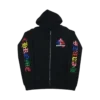 Ch Script Multicolor Cemetery Cross Zip up Huvtröja
