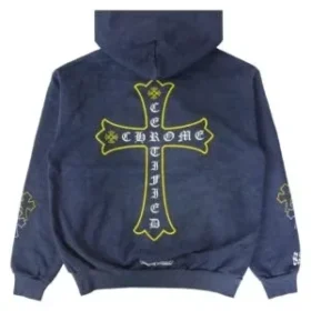 Chrome Hearts blå huvtröja