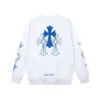 Chrome Hearts blå logotröja med rund hals Chrome Hearts blå logotröja med rund hals