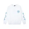 Chrome Hearts blå logotröja med rund hals Chrome Hearts blå logotröja med rund hals