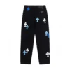 Chrome Hearts blå och vita Cross Patch Jeans Chrome Hearts blå och vita Cross Patch Jeans