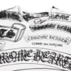 Chrome Hearts Comme Des Garcons T-shirt med tryck, vit, svart Chrome Hearts Comme Des Garcons T-shirt med tryck, vit, svart