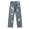 Chrome Hearts Crucifix Cross Patch Jeans Chrome Hearts Crucifix Cross Patch Jeans