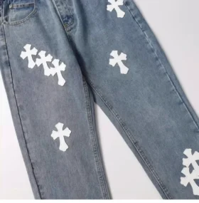 Chrome Hearts Crucifix Cross Patch Jeans