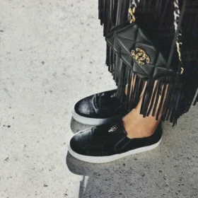 Chrome Hearts Dagger Slip-on-sko i hästhår