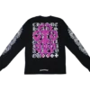 Chrome Hearts Eye Chart Pink Dagger långärmad T-shirt Chrome Hearts Eye Chart Pink Dagger långärmad T-shirt