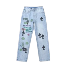 Chrome Hearts Fiends-jeans i denim