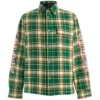 Chrome Hearts flanellskjorta för män i grönt Chrome Hearts flanellskjorta för män i grönt