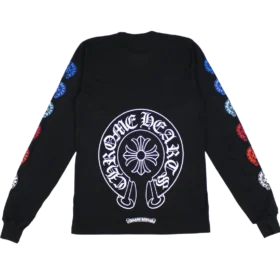 Chrome Hearts flerfärgad långärmad T-shirt med Horseshoe