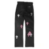 Chrome Hearts Fleur knäskydd med Cross Patch i läder Chrome Hearts Fleur knäskydd med Cross Patch i läder