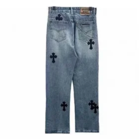 Chrome Hearts Graffiti Red Lips Jeans