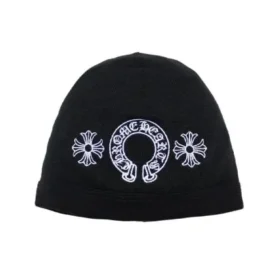 Chrome Hearts Horseshoe Skull Cap Beanie – Svart