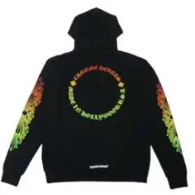 Chrome Hearts huvtröja med blommönster på ärmarna