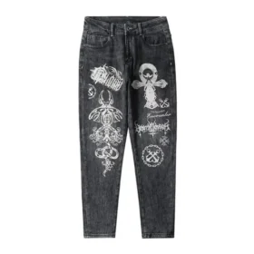 Chrome Hearts-inspirerade jeans