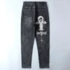 Chrome Hearts-inspirerade jeans