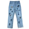 Chrome Hearts jeans i denim med text Chrome Hearts jeans i denim med text