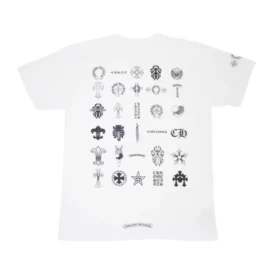 Chrome Hearts kortärmad T-shirt med flera logotyper Chrome Hearts kortärmad T-shirt med flera logotyper