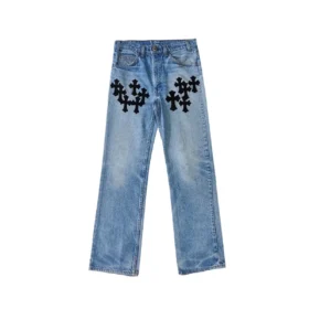 Chrome Hearts Levi’s Cross Patch-jeans – Blå