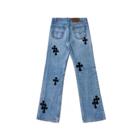 Chrome Hearts Levi’s Cross Patch-jeans – Blå