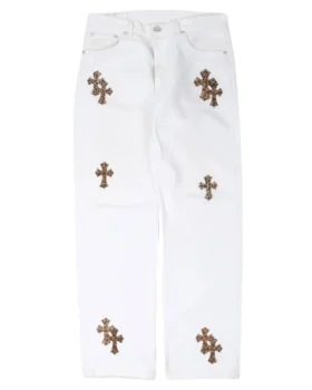 Chrome Hearts Levi’s Leopard Cross Patch-Jeans