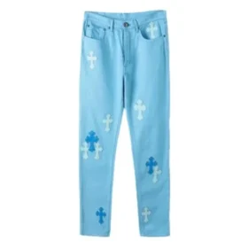 Chrome Hearts ljusblå jeans