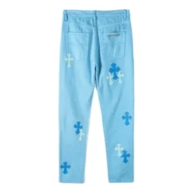 Chrome Hearts ljusblå jeans