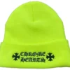 Chrome Hearts Logo Beanie Neon Yellow Chrome Hearts Logo Beanie Neon Yellow