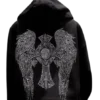 Chrome Hearts Rhinestone-huvtröja Chrome Hearts Rhinestone-huvtröja