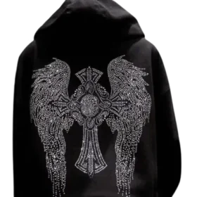 Chrome Hearts Rhinestone-huvtröja