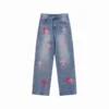Chrome Hearts rosa Jeans med korslogotyp