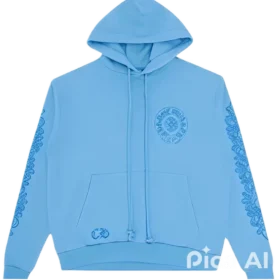 Chrome Hearts Sanskrit-huvtröja, blå Chrome Hearts Sanskrit-huvtröja, blå