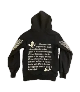 Chrome Hearts sällsynt huvtröja med dragkedja och Floral Cross-mönster