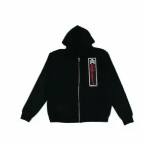 Chrome Hearts svart Foti Jarvis Block Zip-huvtröja