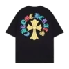 Chrome Hearts svart T-shirt med korslogotyp Chrome Hearts svart T-shirt med korslogotyp