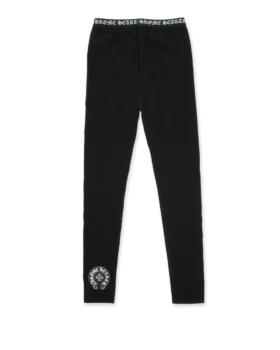 Chrome Hearts svarta bomullsleggings