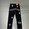 Chrome Hearts svarta White Label-Jeans