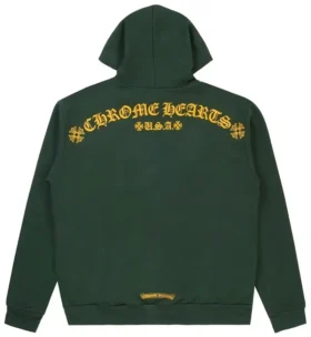 Chrome Hearts T Bar-huvtröja grön/guld