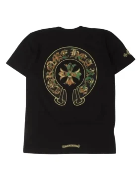 Chrome Hearts T-shirt med kamouflage, Cemetery Cross och ficka