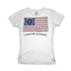 Chrome Hearts T-shirt med USA-flagga på ryggen i vitt Chrome Hearts T-shirt med USA-flagga på ryggen i vitt