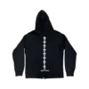 Chrome Hearts Triple Cross Logo Zip up Huvtröja