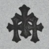 Chrome Hearts Triple Leather Cross Zip up Huvtröja Chrome Hearts Triple Leather Cross Zip up Huvtröja