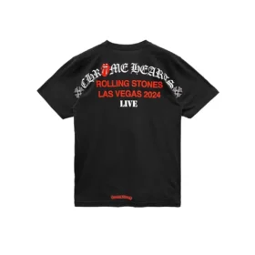 Chrome Hearts Vegas Rolling Stones Tongue svart T-shirt