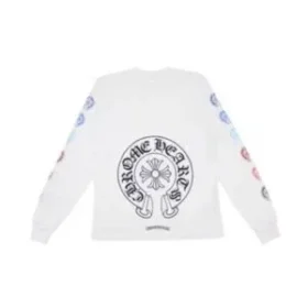 Chrome Hearts vit långärmad tröja