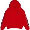 Chrome Hearts X Matty Boy Flames Huvtröja Red Chrome Hearts X Matty Boy Flames Huvtröja Red