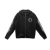 Chrome Hearts zip-up-huvtröja F**Kyou Horseshoe Floral Sleeve