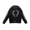 Chrome Hearts zip-up-huvtröja F**Kyou Horseshoe Floral Sleeve